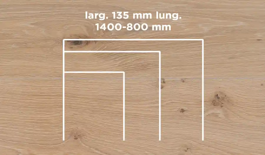 Aanbieding Unikolegno - Parquet Prefinito 2 strati, essenza Rovere Rustico SLIM, finitura decape Iridio 2022 verniciato effetto olio, spessore 11 mm, larg. 135 mm lung. 1400-800 mm (strato nobile 4 mm) - PRROVVEDEOLZ7X
