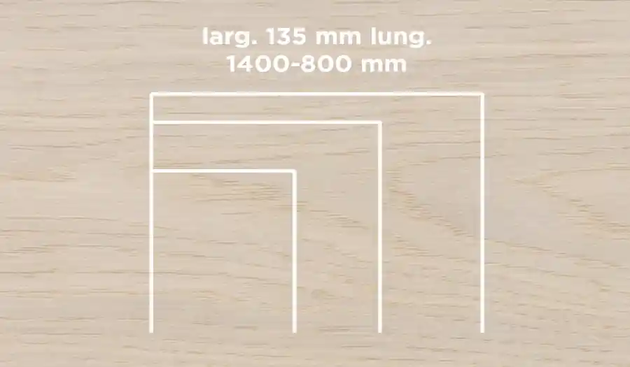 Aanbieding Unikolegno - Parquet Prefinito 2 strati, essenza Rovere Rustico SLIM, finitura tinto Neve spazzolato verniciato all‘acqua, spessore 15 mm, larg. 135 mm lung. 1400-800 mm (strato nobile 4 mm) - PRROVSPTILOFPV4LD