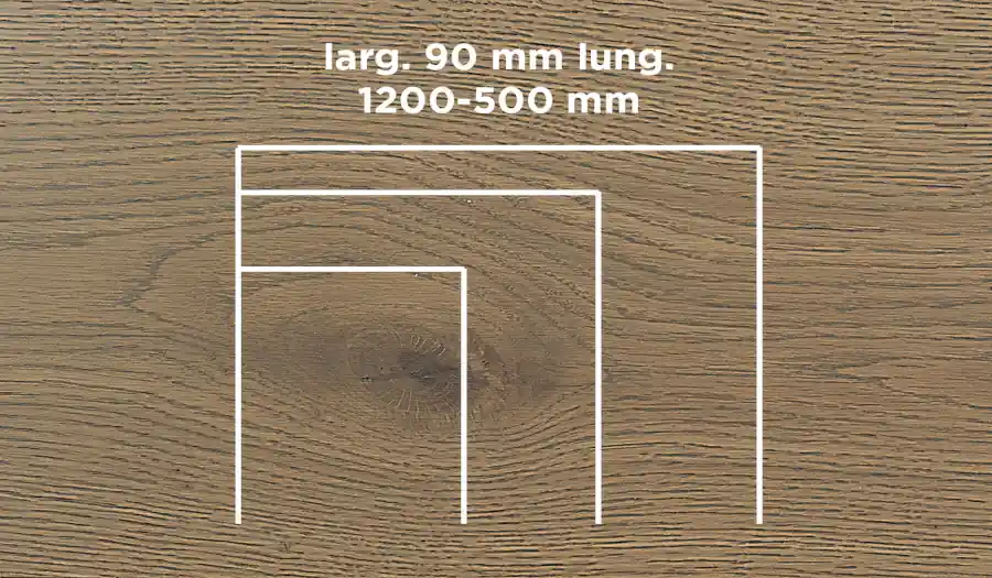 Weekendaanbieding Unikolegno - Parquet Prefinito 2 strati, essenza Rovere Rustico SMALL, finitura metropolitan Paddington verniciato effetto olio, spessore 15 mm, larg. 90 mm lung. 1200-500 mm (strato nobile 4 mm) - PRROVVEMELARUGOF8