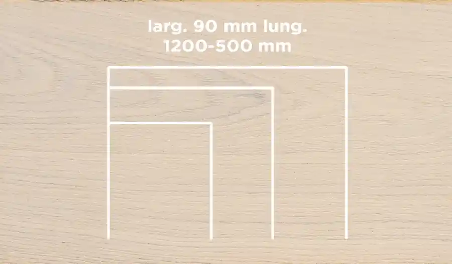 Aanbieding Unikolegno - Parquet Prefinito 2 strati, essenza Rovere Rustico SMALL, finitura metropolitan Trafalgar Square verniciato effetto olio, spessore 11 mm, larg. 90 mm lung. 1200-500 mm (strato nobile 4 mm) - PRROVVEMEY2CF2