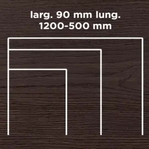 Weekendaanbieding Unikolegno - Parquet Prefinito 2 strati, essenza Rovere Rustico SMALL, finitura tinto Ebano spazzolato verniciato all‘acqua, spessore 15 mm, larg. 90 mm lung. 1200-500 mm (strato nobile 4 mm) - PRROVSPTILOF484O2