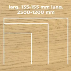 Aanbieding Unikolegno - Parquet Prefinito 2 strati, essenza Rovere Rustico TYPE, finitura metropolitan Oxford verniciato effetto olio, spessore 15 mm, larg. 135-155 mm lung. 2500-1200 mm (strato nobile 4 mm) - PRROVVEMETRIREY44