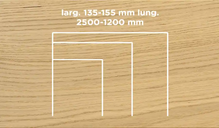 Aanbieding Unikolegno - Parquet Prefinito 2 strati, essenza Rovere Rustico TYPE, finitura metropolitan Oxford verniciato effetto olio, spessore 15 mm, larg. 135-155 mm lung. 2500-1200 mm (strato nobile 4 mm) - PRROVVEMETRIREY44