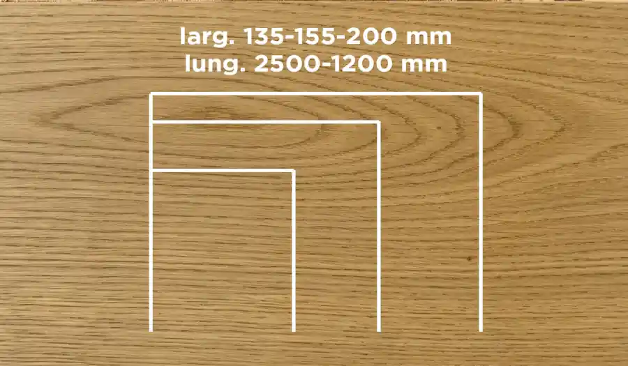 Aanbieding Unikolegno - Parquet Prefinito 2 strati, essenza Rovere Rustico TYPE, finitura metropolitan Westminster 2021 verniciato effetto olio, spessore 15 mm, larg. 135-155-200 mm lung. 2500-1200 mm (strato nobile 4 mm) - PRROVVEMETYP1T4WI