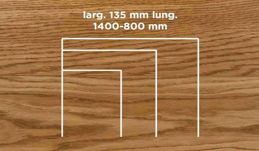 Aanbieding Unikolegno - Parquet Prefinito 2 strati, essenza Rovere Thermo 130° Rustico SLIM, finitura Naturale piallato a mano spazzolato, spessore 15 mm, larg. 135 mm lung. 1400-800 mm (strato nobile 4 mm) - PRROVPINAJSL8X