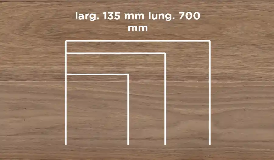 Aanbieding Unikolegno - Parquet Prefinito 2 strati, essenza Rovere Thermo 157° Commerciale LOFT CLASSIC SPINA ITALIANA, finitura EVO spazzolato verniciato all‘acqua, spessore 11 mm, larg. 135 mm lung. 700 mm (strato nobile 4 mm) - PRROVSPEVKZD9D