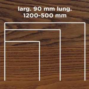 Weekendaanbieding Unikolegno - Parquet Prefinito 2 strati, essenza Rovere Thermo 157° Rustico SMALL, finitura Naturale piallato a mano spazzolato, spessore 11 mm, larg. 90 mm lung. 1200-500 mm (strato nobile 4 mm) - PRROVPINASZBJC