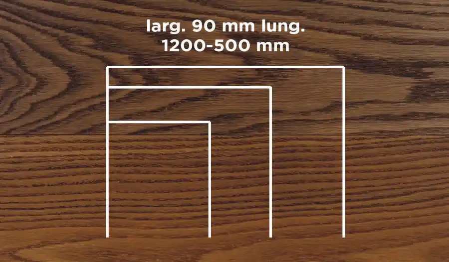 Aanbieding Unikolegno - Parquet Prefinito 2 strati, essenza Rovere Thermo 157° Rustico SMALL, finitura Naturale piallato a mano spazzolato, spessore 15 mm, larg. 90 mm lung. 1200-500 mm (strato nobile 4 mm) - PRROVPINAH7POW