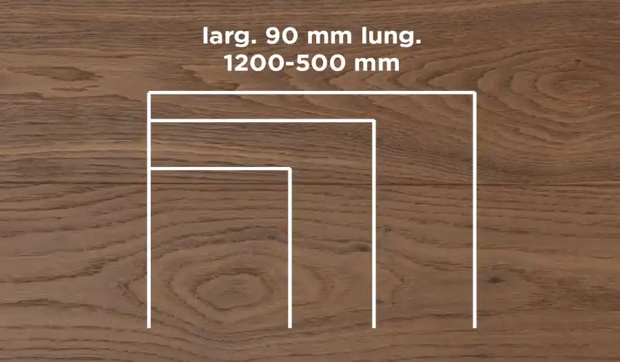 Weekendaanbieding Unikolegno - Parquet Prefinito 2 strati, essenza Rovere Thermo 175° Rustico SMALL, finitura EVO spazzolato verniciato all‘acqua, spessore 11 mm, larg. 90 mm lung. 1200-500 mm (strato nobile 4 mm) - PRROVSPEVHKOD6