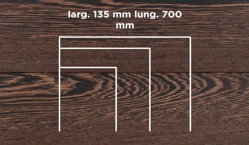 Aanbieding Unikolegno - Parquet Prefinito 2 strati, essenza Wengè LOFT SPINA 30° o 45° SPINA FRANCESE, finitura EVO spazzolato verniciato all‘acqua, spessore 15 mm, larg. 135 mm lung. 700 mm (strato nobile 4 mm) - PRWENSPEVWBN9T