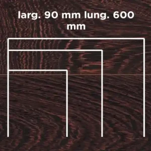 Aanbieding Unikolegno - Parquet Prefinito 2 strati, essenza Wengè LOFT SPINA 30° o 45° SPINA FRANCESE, finitura Naturale spazzolato verniciato all‘acqua, spessore 15 mm, larg. 90 mm lung. 600 mm (strato nobile 4 mm) - PRWENSPNAGPL07