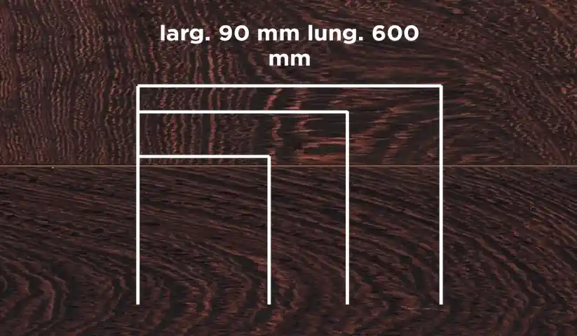 Aanbieding Unikolegno - Parquet Prefinito 2 strati, essenza Wengè LOFT SPINA 30° o 45° SPINA FRANCESE, finitura Naturale spazzolato verniciato all‘acqua, spessore 15 mm, larg. 90 mm lung. 600 mm (strato nobile 4 mm) - PRWENSPNAGPL07