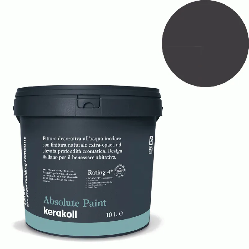 Tijdelijk Beschikbaar Kerakoll - Pitture Kerakoll Absolute Paint, Pittura decorativa all‘Acqua colore KK 124, gruppo Marrone, confezione da 4 Lt - 38124