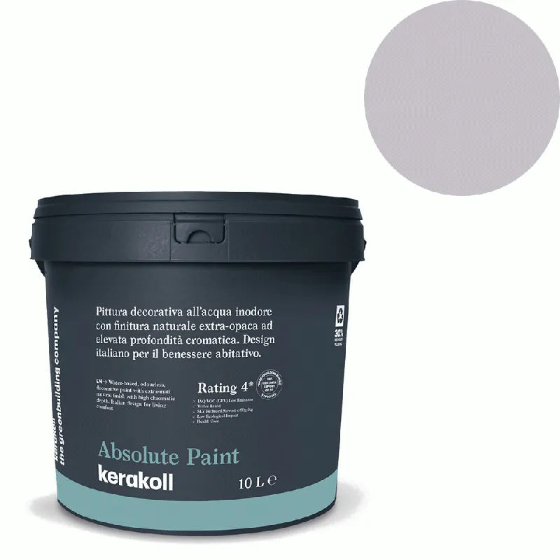 Weekendaanbieding Kerakoll - Pitture Kerakoll Absolute Paint, Pittura decorativa all‘Acqua colore KK 144, gruppo Viola, confezione da 4 Lt - 38144