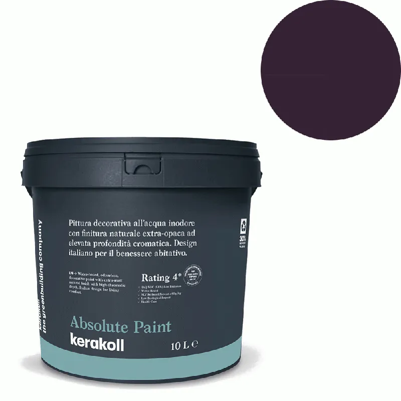Aanbieding Kerakoll - Pitture Kerakoll Absolute Paint, Pittura decorativa all‘Acqua colore KK 150, gruppo Viola, confezione da 4 Lt - 38150