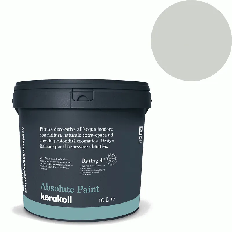 Voordeelprijs Kerakoll - Pitture Kerakoll Absolute Paint, Pittura decorativa all‘Acqua colore KK 33, gruppo Verde, confezione da 10 Lt - 38233