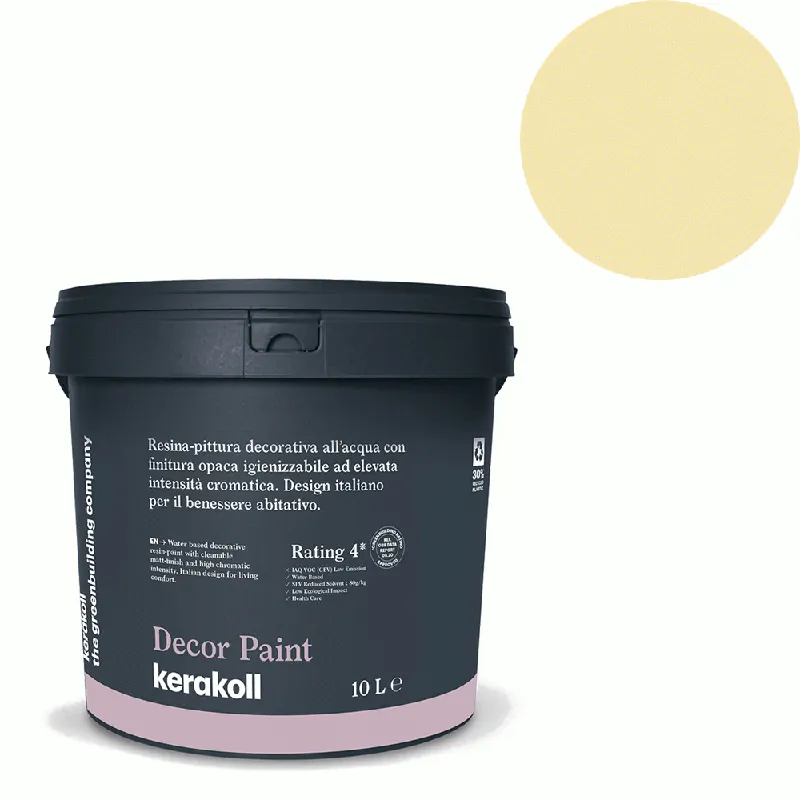 Veilige Betaling Kerakoll - Pitture Kerakoll Decor Paint 100 mL, Resina-pittura decorativa all’acqua colore KK 96, gruppo Giallo, confezione da 1 Pc - 43896