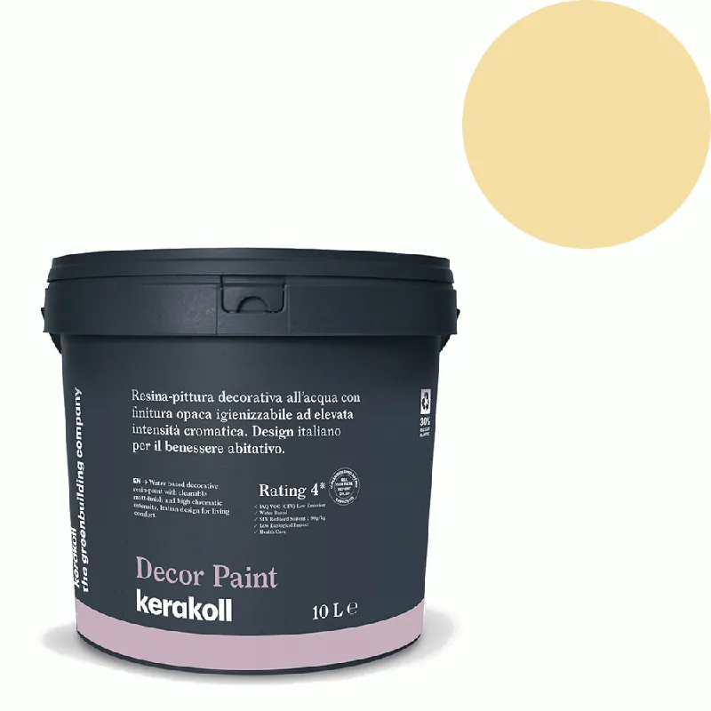 Bestel Nu Kerakoll - Pitture Kerakoll Decor Paint 100 mL, Resina-pittura decorativa all’acqua colore KK 97, gruppo Giallo, confezione da 1 Pc - 43897