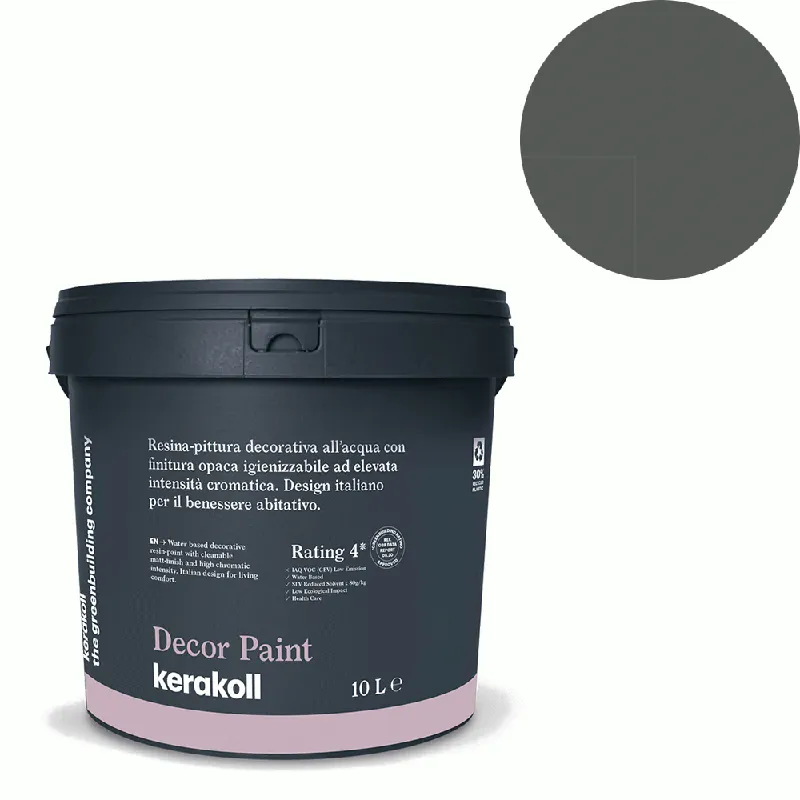 Uitverkoop Kerakoll - Pitture Kerakoll Decor Paint, Resina-pittura decorativa all’acqua colore KK 10, gruppo Grigio, confezione da 4 Lt - 37210