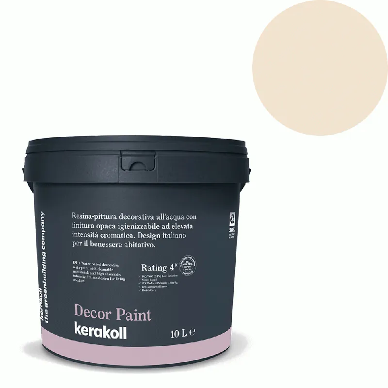 Beperkte Voorraad Kerakoll - Pitture Kerakoll Decor Paint, Resina-pittura decorativa all’acqua colore KK 116, gruppo Beige, confezione da 10 Lt - 37516
