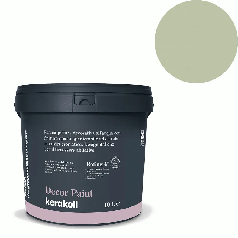 Uitverkoop Kerakoll - Pitture Kerakoll Decor Paint, Resina-pittura decorativa all’acqua colore KK 55, gruppo Verde, confezione da 4 Lt - 37255