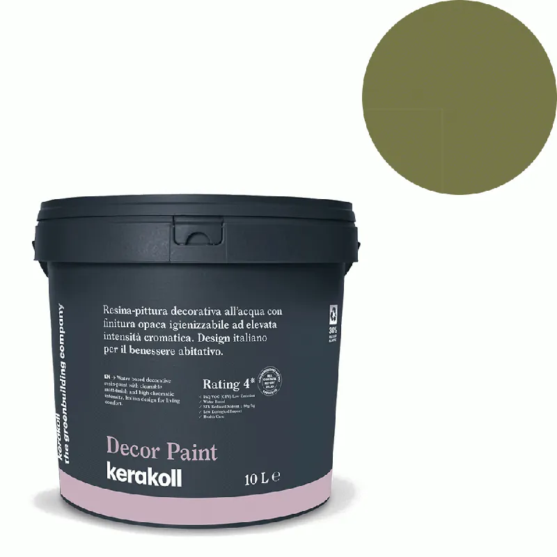 Beste Prijs Kerakoll - Pitture Kerakoll Decor Paint, Resina-pittura decorativa all’acqua colore KK 61, gruppo Verde, confezione da 10 Lt - 37461