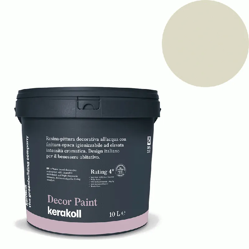 Weekendaanbieding Kerakoll - Pitture Kerakoll Decor Paint, Resina-pittura decorativa all’acqua colore KK 63, gruppo Beige, confezione da 4 Lt - 37263