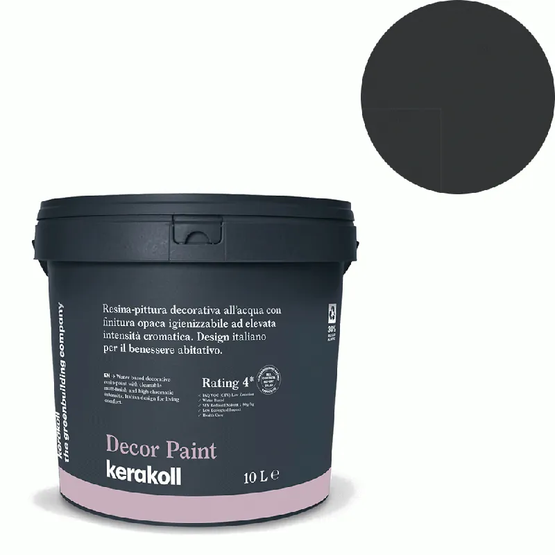 Beperkt Aanbod Kerakoll - Pitture Kerakoll Decor Paint, Resina-pittura decorativa all’acqua colore KK 72, gruppo Grigio, confezione da 4 Lt - 37272