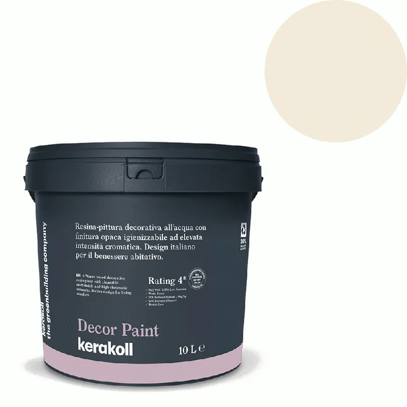 Beperkte Voorraad Kerakoll - Pitture Kerakoll Decor Paint, Resina-pittura decorativa all’acqua colore KK 75, gruppo Beige, confezione da 4 Lt - 37275