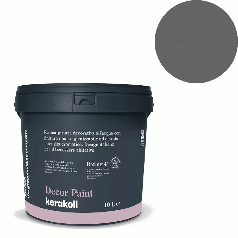Weekendaanbieding Kerakoll - Pitture Kerakoll Decor Paint, Resina-pittura decorativa all’acqua colore KK 9, gruppo Grigio, confezione da 1,5 Lt - 37009