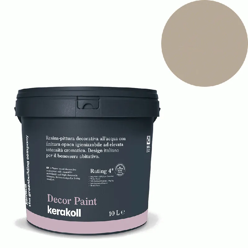 Tijdelijk Beschikbaar Kerakoll - Pitture Kerakoll Decor Paint, Resina-pittura decorativa all’acqua colore KK 91, gruppo Beige, confezione da 4 Lt - 37291
