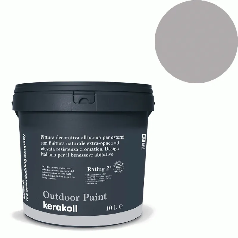 Aanbieding Kerakoll - Pitture Kerakoll Outdoor Paint, Pittura decorativa all’acqua per esterni con finitura naturale colore KK 137, gruppo Viola, confezione da 4 Lt - 41537