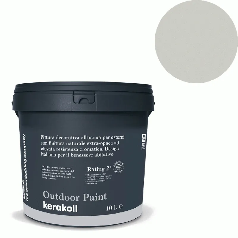 Aanbieding Kerakoll - Pitture Kerakoll Outdoor Paint, Pittura decorativa all’acqua per esterni con finitura naturale colore KK 34, gruppo Verde, confezione da 4 Lt - 41434