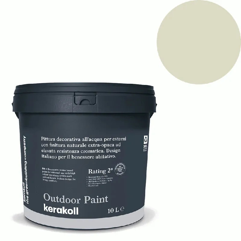 Veilige Betaling Kerakoll - Pitture Kerakoll Outdoor Paint, Pittura decorativa all’acqua per esterni con finitura naturale colore KK 63, gruppo Beige, confezione da 10 Lt - 42063