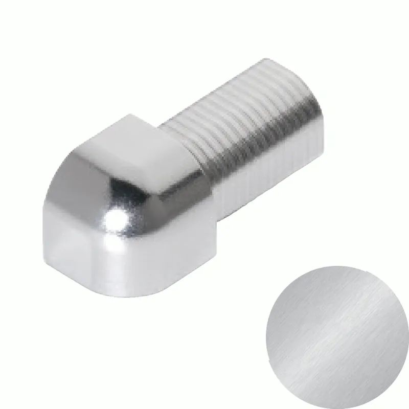 Tijdelijk Beschikbaar Profilitec - ROUNDCAPSULE RJC - H 10 mm, Capsula in Acciaio Finitura Inox Spazzolato AISI 304, Linea Gradini-Rivestimenti, Set da 2 Pz - RJC100ISSET2