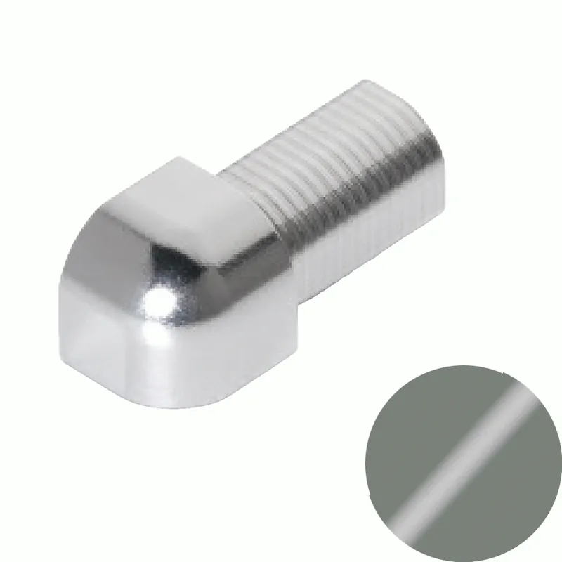 Weekendaanbieding Profilitec - ROUNDCAPSULE RJC - H 10 mm, Capsula in Alluminio Finitura Verniciato Grigio Pastello Goffrato, Linea Rivestimenti, Set da 2 Pz - RJC100A24SET2
