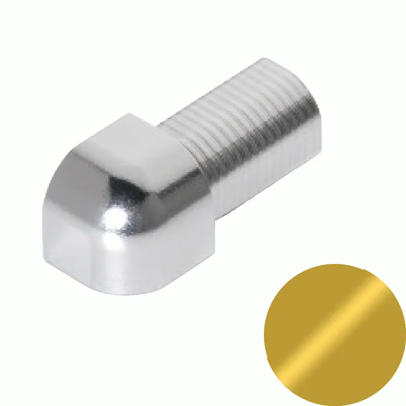 Beste Prijs Profilitec - ROUNDCAPSULE RJC - H 12,5 mm, Capsula in Alluminio Finitura Anodizzato Oro, Linea Rivestimenti, Set da 2 Pz - RJC125AOSET2
