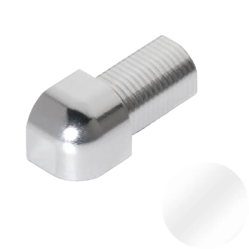 Exclusieve Aanbieding Profilitec - ROUNDCAPSULE RJC - H 12,5 mm, Capsula in Alluminio Finitura Verniciato Bianco Puro, Linea Rivestimenti, Set da 2 Pz - RJC125A12SET2
