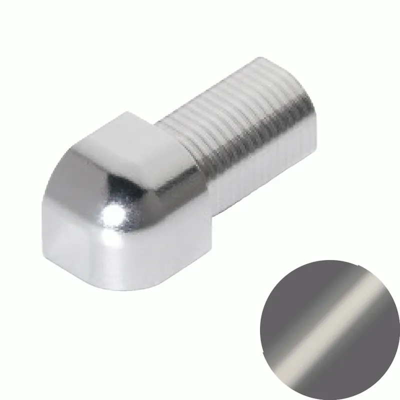 Exclusieve Aanbieding Profilitec - ROUNDCAPSULE RJC - H 12,5 mm, Capsula in Alluminio Finitura Verniciato Grigio Cemento Goffrato, Linea Rivestimenti, Set da 2 Pz - RJC125A25SET2