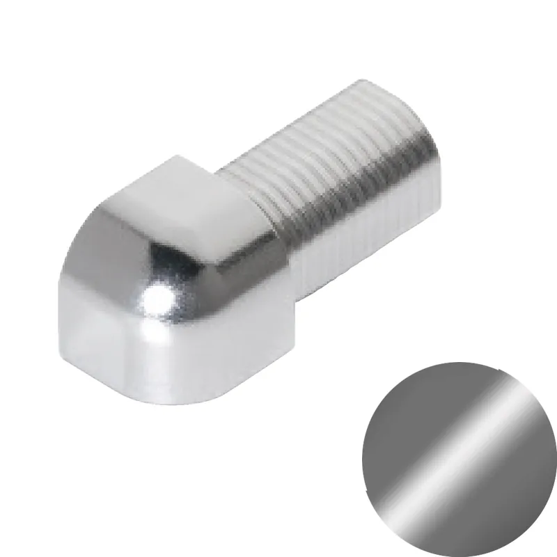 Alleen Vandaag Profilitec - ROUNDCAPSULE RJC - H 6 mm, Capsula in Alluminio Finitura Anodizzato Brillantato Cromo, Linea Rivestimenti, Set da 2 Pz - RJC60ASBSET2