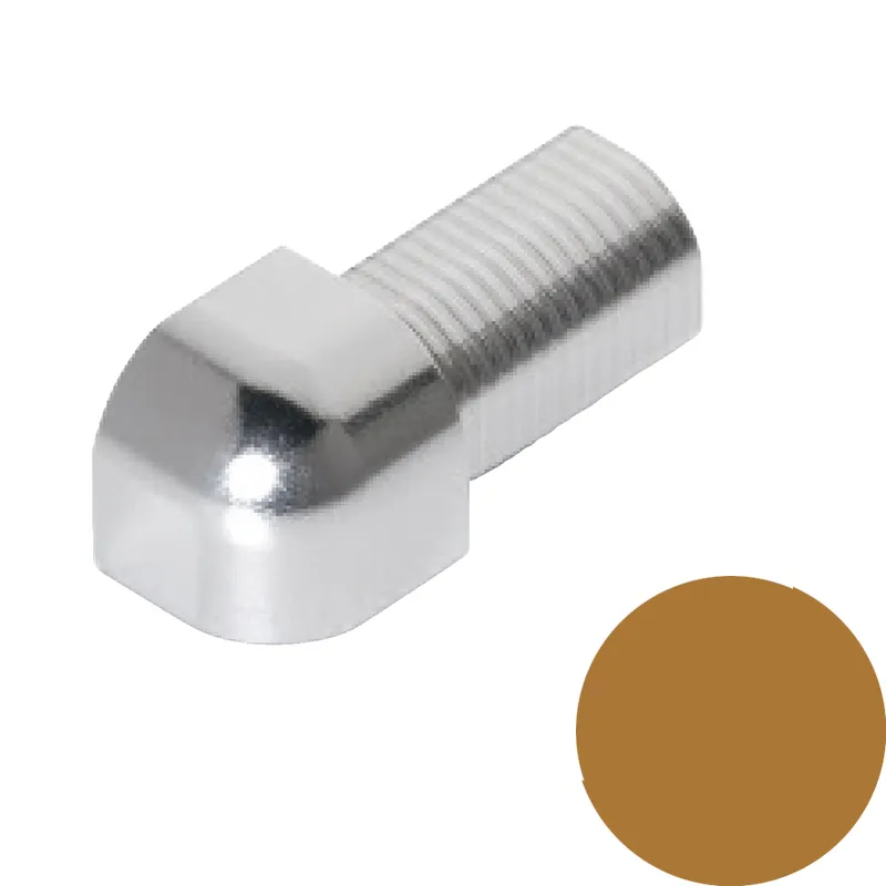 Gecertificeerd Profilitec - ROUNDCAPSULE RJC - H 6 mm, Capsula in Alluminio Finitura Anodizzato Rame, Linea Rivestimenti, Set da 2 Pz - RJC60ARSET2