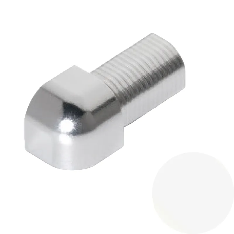 Aanbieding Profilitec - ROUNDCAPSULE RJC - H 6 mm, Capsula in Alluminio Finitura Verniciato Bianco Avorio, Linea Rivestimenti, Set da 2 Pz - RJC60A42SET2