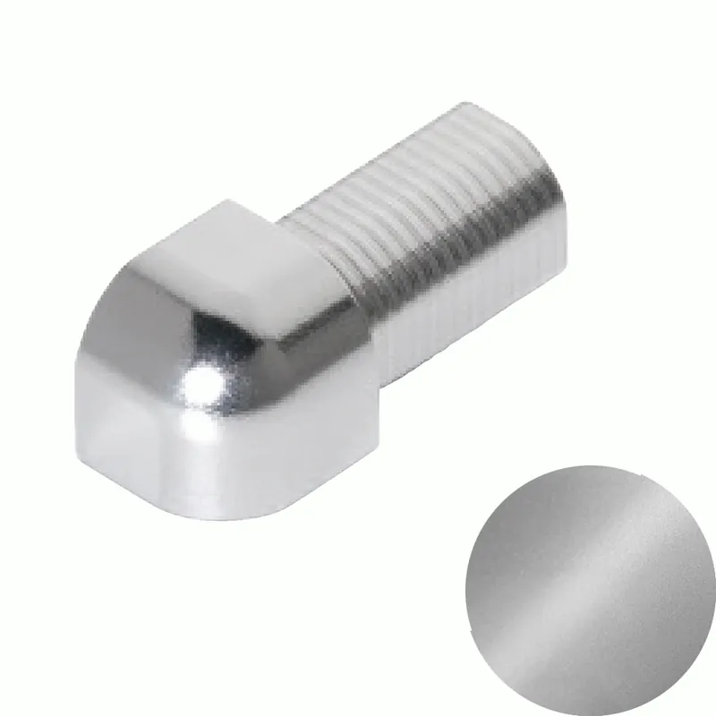 Speciale Aanbieding Profilitec - ROUNDCAPSULE RJC - H 8 mm, Capsula in Acciaio Finitura Inox Sabbiato AISI 304, Linea Gradini-Rivestimenti, Set da 2 Pz - RJC80IXSET2