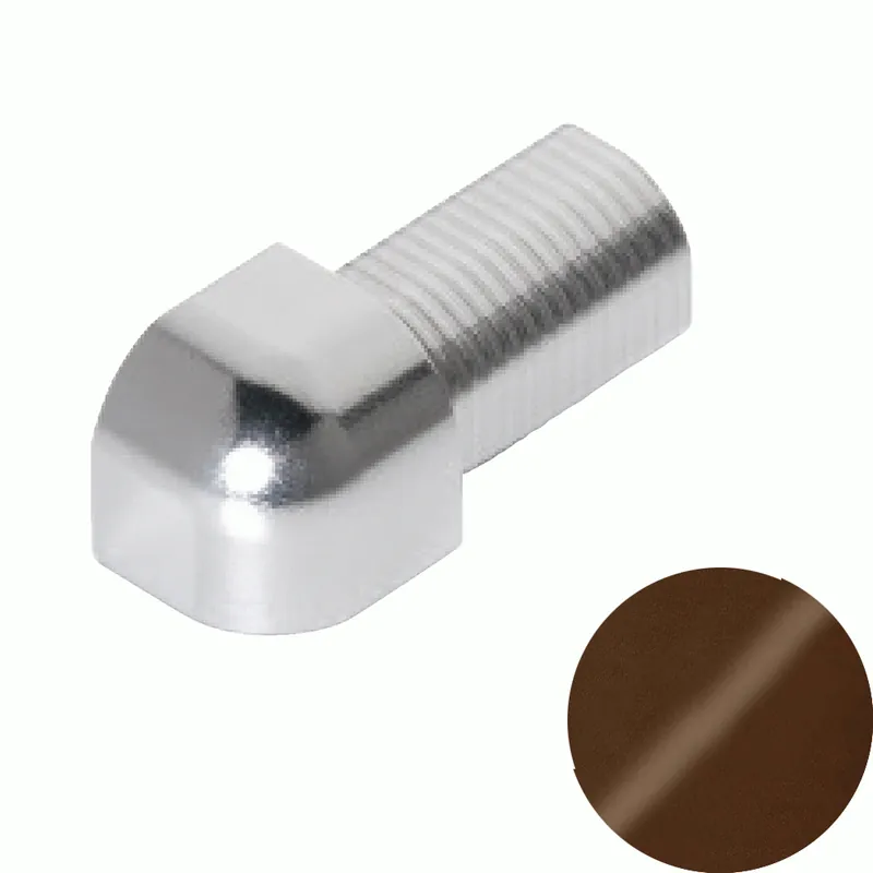 Shop Nu Profilitec - ROUNDCAPSULE RJC - H 8 mm, Capsula in Alluminio Finitura Verniciato Corten Goffrato, Linea Rivestimenti, Set da 2 Pz - RJC80A60SET2