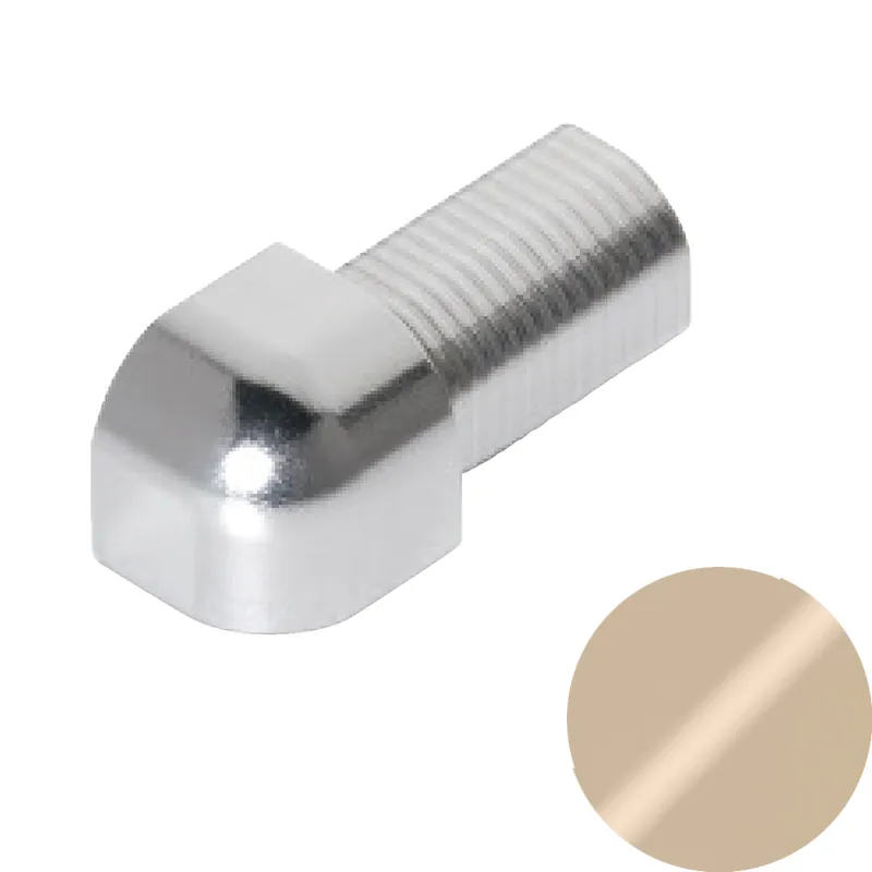 Uitverkoop Profilitec - ROUNDCAPSULE RJC - H 8 mm, Capsula in Alluminio Finitura Verniciato Kaki Goffrato, Linea Rivestimenti, Set da 2 Pz - RJC80A34SET2