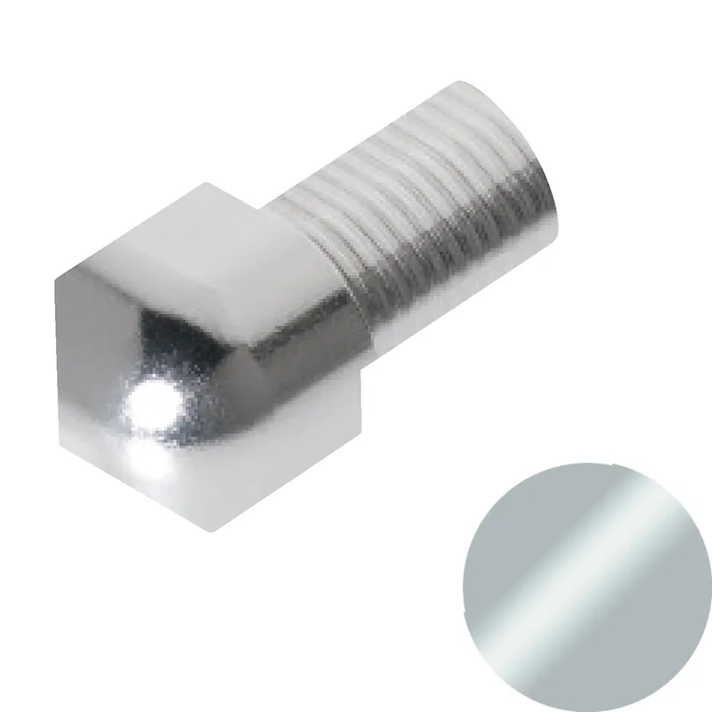 Gereduceerde Prijs Profilitec - ROUNDCAPSULE RJI - H 10 mm, Capsula in Alluminio Finitura Anodizzato Argento, Linea Rivestimenti, Set da 2 Pz - RJI100ASSET2