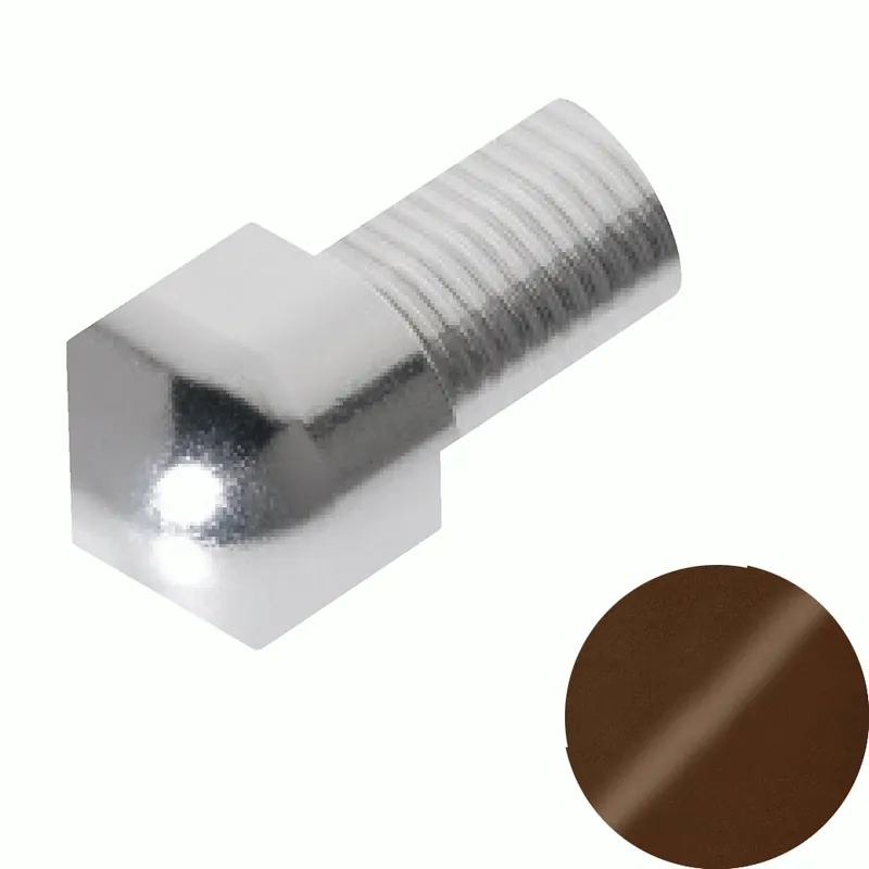 Exclusieve Aanbieding Profilitec - ROUNDCAPSULE RJI - H 10 mm, Capsula in Alluminio Finitura Verniciato Corten Goffrato, Linea Rivestimenti, Set da 2 Pz - RJI100A60SET2