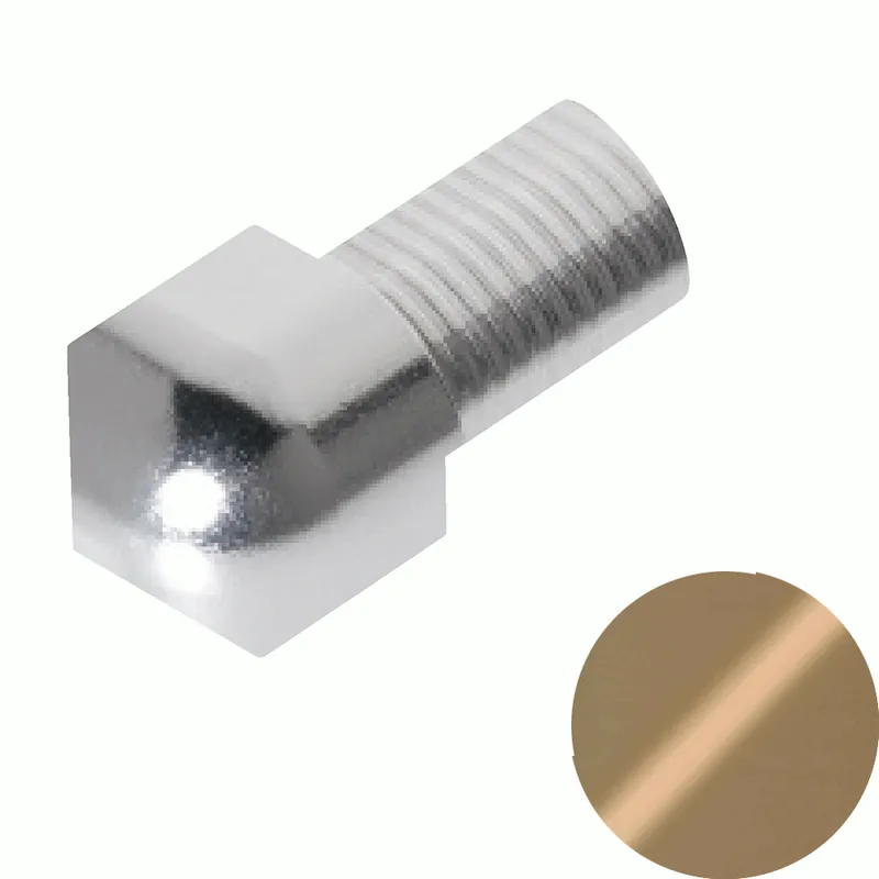 Tijdelijk Beschikbaar Profilitec - ROUNDCAPSULE RJI - H 10 mm, Capsula in Alluminio Finitura Verniciato Tortora Goffrato, Linea Rivestimenti, Set da 2 Pz - RJI100A33SET2