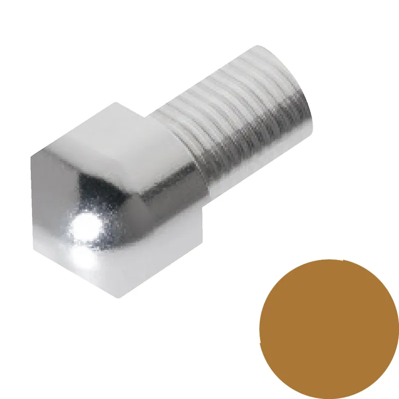 Goedkoop Profilitec - ROUNDCAPSULE RJI - H 12,5 mm, Capsula in Alluminio Finitura Anodizzato Rame, Linea Rivestimenti, Set da 2 Pz - RJI125ARSET2