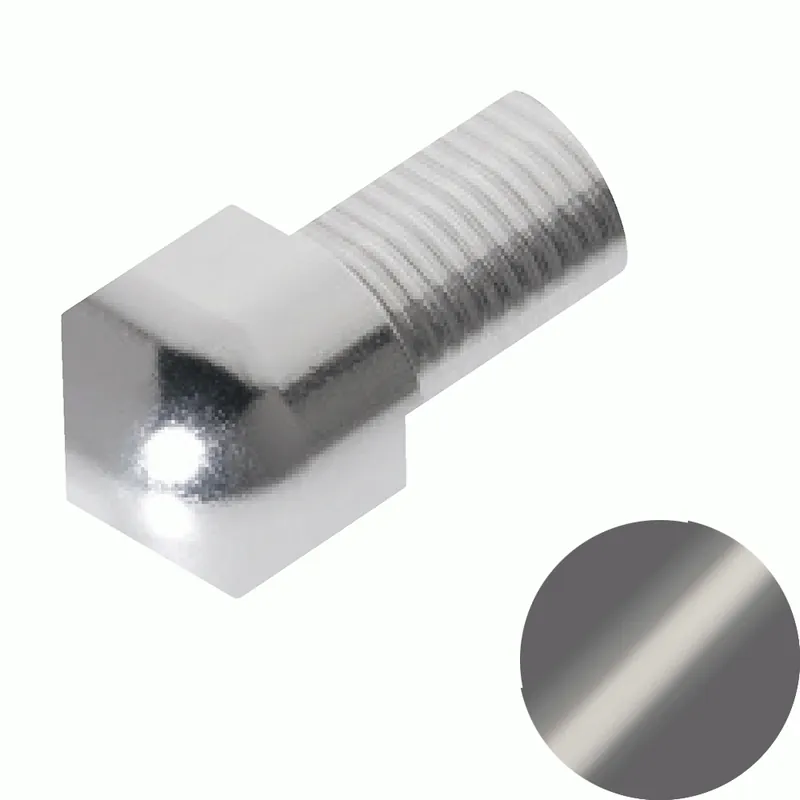 Seizoensaanbieding Profilitec - ROUNDCAPSULE RJI - H 12,5 mm, Capsula in Alluminio Finitura Verniciato Grigio Cemento Goffrato, Linea Rivestimenti, Set da 2 Pz - RJI125A25SET2